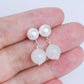 Edison Pearl and White Jade Earrings