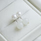 Edison Pearl and White Jade Earrings