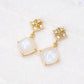 Peranakan Diamond with Moonstone Earrings