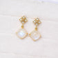 Peranakan Diamond with Moonstone Earrings