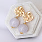 Peranakan Ear Studs with Lavender Jade