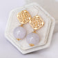 Peranakan Ear Studs with Lavender Jade