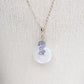 Petite White Jade with Tanzanite Vine Necklace