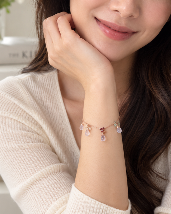 Pink Amethyst Garden Bracelet