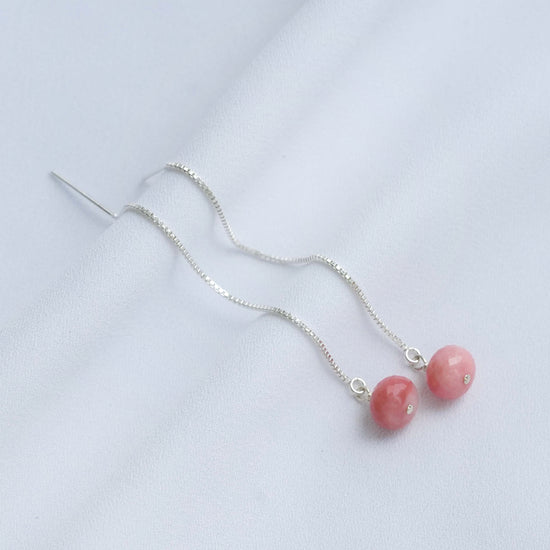 Pink Opal Ear Threaders