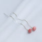 Pink Opal Ear Threaders