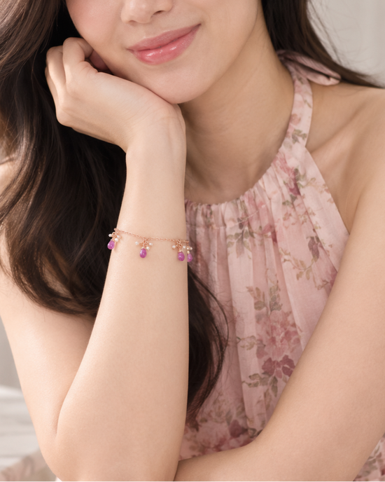 Pink Sapphire Garden Bracelet