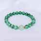 Vivid Green Jade Bracelet P1 - 14K Gold