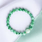Vivid Green Jade Bracelet P1 - 14K Gold