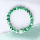 Vivid Green Jade Bracelet P1 - 14K Gold