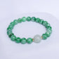 Vivid Green Jade Bracelet P3 - 14K Gold