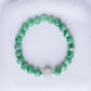 Vivid Green Jade Bracelet P3 - 14K Gold