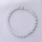 Translucent Snow Jade Bracelet B2696 - 14K Gold