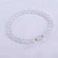 Translucent Snow Jade Bracelet B2696 - 14K Gold