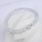 Translucent Snow Jade Bracelet B2696 - 14K Gold