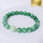 Vivid Green Jade Bracelet P1 - 14K Gold