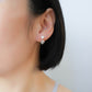 Pearl and Princess Aquamarine Duet Earrings in 14K