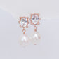 Princess Halo Earrings with Pearls