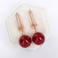Radiant Red Agate Convertible Hoops