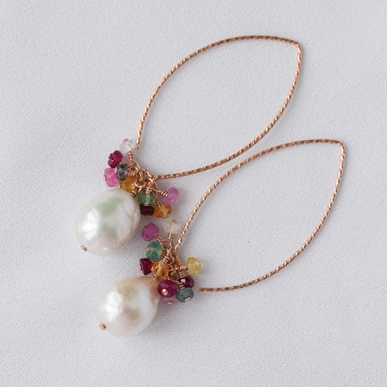 Jewel Bloom Pearl Hooks