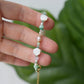 Rose Mother-of-Pearl and Green Jade Bracelet