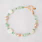 Rose Mother-of-Pearl and Green Jade Bracelet