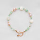 Rose Mother-of-Pearl and Green Jade Bracelet