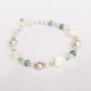 Rose Mother-of-Pearl and Teal Jade Bracelet