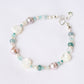 Rose Mother-of-Pearl and Teal Jade Bracelet