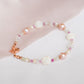 Rose Mother-of-Pearl and White Jade Bracelet