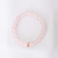 Rose Quartz Floral Bead Bracelet