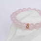 Rose Quartz Floral Bead Bracelet