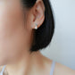 Round Aquamarine and Pearl Duet Earrings in 14K