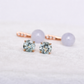Aquamarine with Detachable Lavender Jade Dangle in 14K