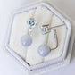 Aquamarine with Detachable Lavender Jade Dangle in 14K