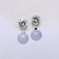 Aquamarine with Detachable Lavender Jade Dangle in 14K