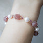 Pearl and Strawberry Quartz Bracelet SB7