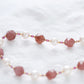 Pearl and Strawberry Quartz Necklace SN13