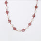 Pearl and Strawberry Quartz Necklace SN13