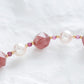 Pearl and Strawberry Quartz Necklace SN13