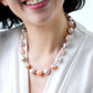 Pearl and Sakura Agate Necklace SN14