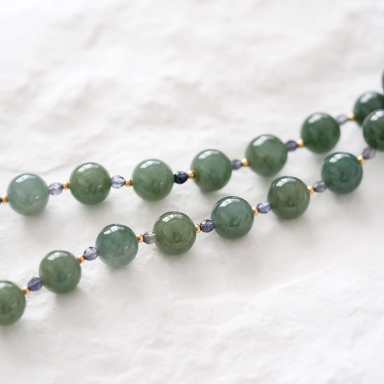 Ombre Forest Jade Necklace SN19