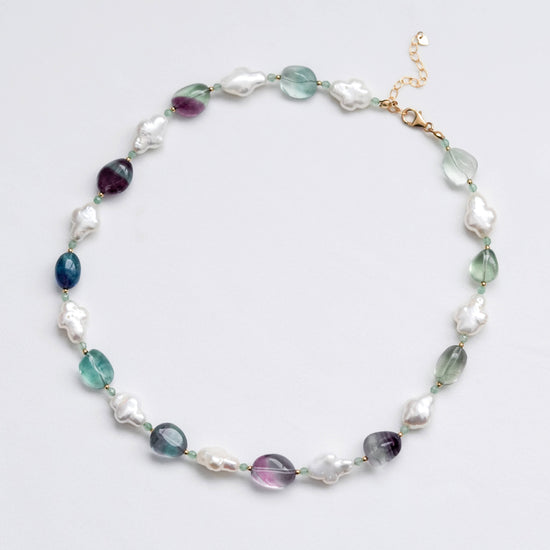 Pearl and Fluorite Necklace SN20