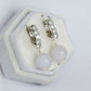 Screw-Back CZ Lavender Jade Earrings