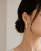Screw-Back CZ Lavender Jade Earrings