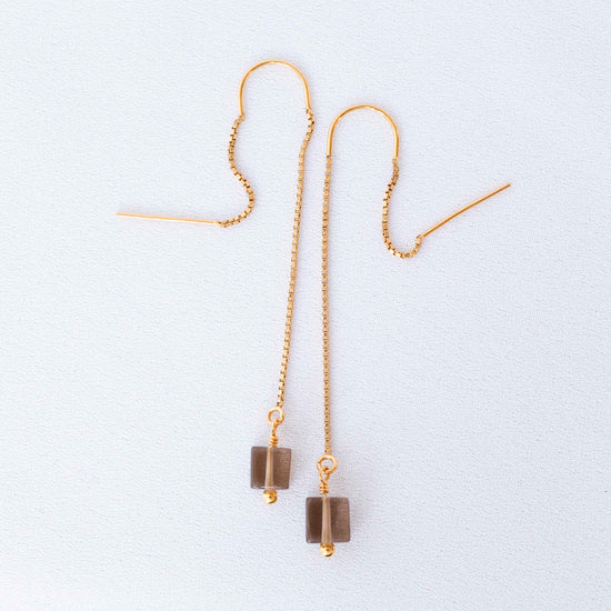 Smoky Quartz U - Ear Threaders