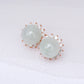 Blueish Jade Starburst Ear Studs