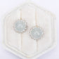 Blueish Jade Starburst Ear Studs