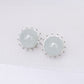 Blueish Jade Starburst Ear Studs