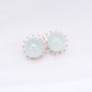 Seafoam Jade Starburst Ear Studs